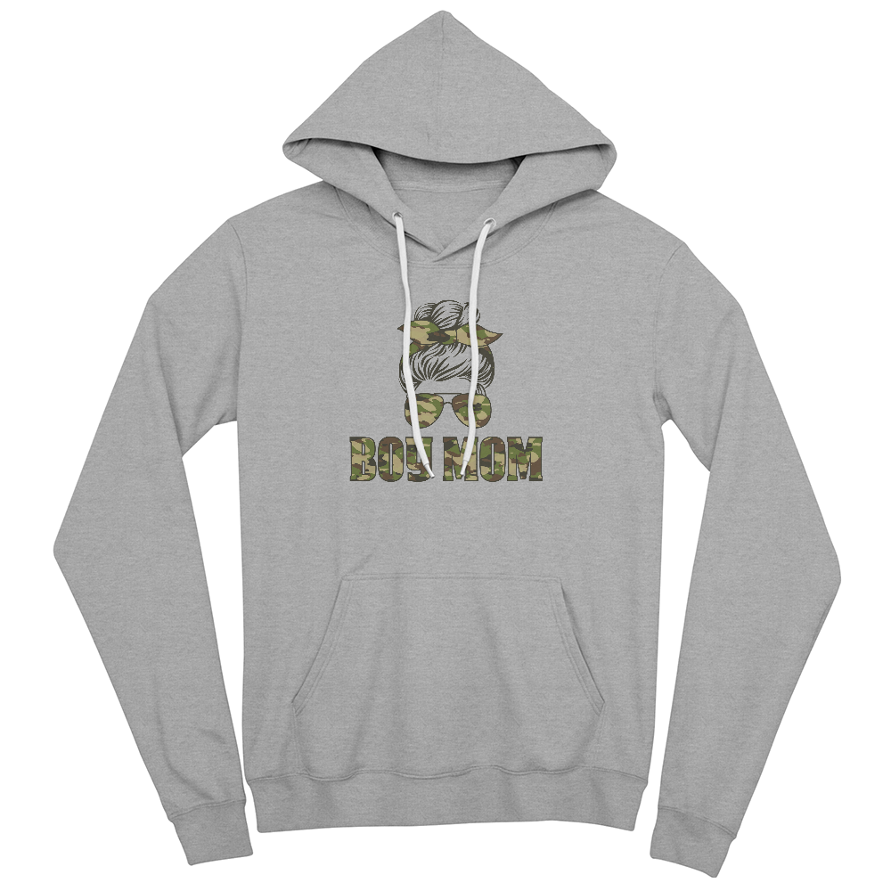 Unisex White, Black, Gray Unisex Pullover Hoodie Front Print for Mom - Mother's Day Gift - Boy Mom