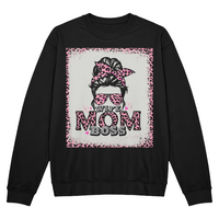 Bella + Canvas 3945 Unisex White, Black, Gray Unisex Crewneck Sweatshirt Front Print for Mom - Mother's Day Gift - Wife Mom Boss