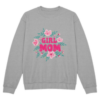 Bella + Canvas 3945 Unisex White, Black, Gray Unisex Crewneck Sweatshirt Front Print for Mom - Mother's Day Gift - Girl Mom