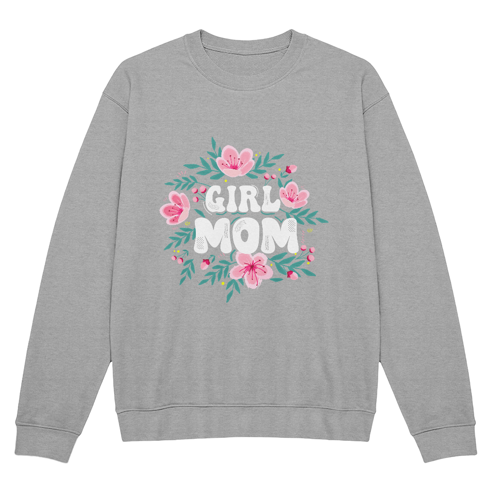 Bella + Canvas 3945 Unisex Black, Gray Unisex Crewneck Sweatshirt Front Print for Mom - Mother's Day Gift - Wife Mom Boss