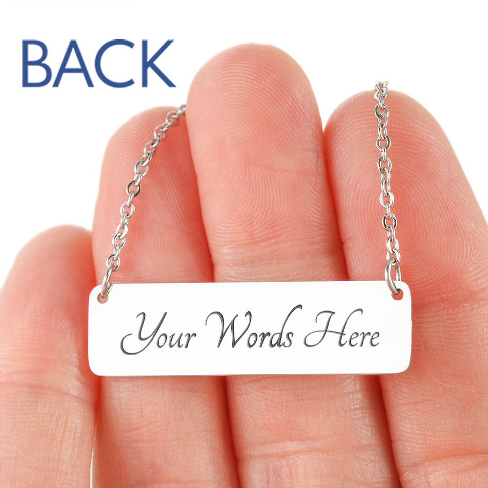 Horizontal Bar Necklace for Mom - Mother's Day Gift - Police Mom