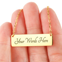 Horizontal Bar Necklace for Mom - Mother's Day Gift - Police Mom