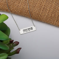 Horizontal Bar Necklace for Mom - Mother's Day Gift - Police Mom