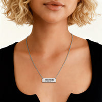 Horizontal Bar Necklace for Mom - Mother's Day Gift - Police Mom
