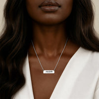 Horizontal Bar Necklace for Mom - Mother's Day Gift - Police Mom