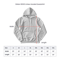Gildan 18500 Unisex White Hooded Sweatshirt Front Print - Mother's Day Gift - Basketball Mom