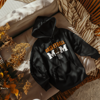 Gildan 18500 Unisex Black Hooded Sweatshirt Front Print - Mother's Day Gift - Basketball Mom