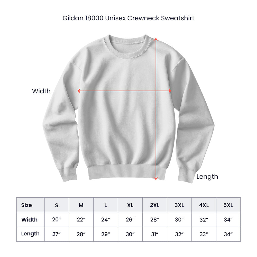 Gildan 18000 Unisex White, Black Crewneck Sweatshirt Front Print for Baseball Mom - Mother's Day Gift - In My Baseball Mom Era
