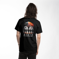 Perosnalized Black Unisex T-Shirt Back Print -Veterans