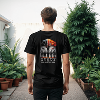 Perosnalized Black Unisex T-Shirt Back Print -Veterans