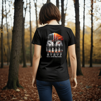Perosnalized Black Unisex T-Shirt Back Print -Veterans