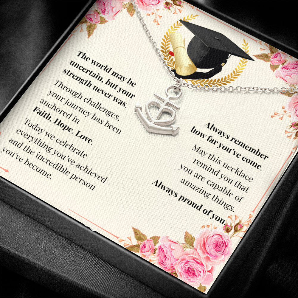 Anchor Pendant Necklace - Graduation