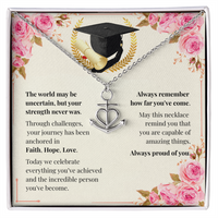 Anchor Pendant Necklace - Graduation