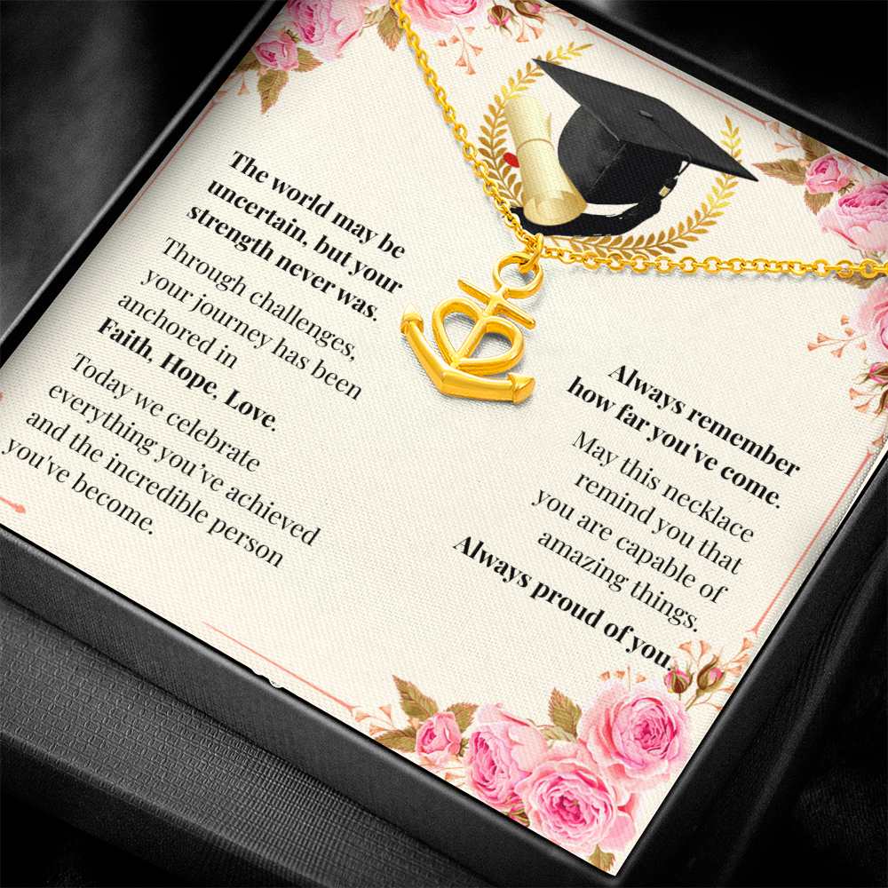 Anchor Pendant Necklace - Graduation