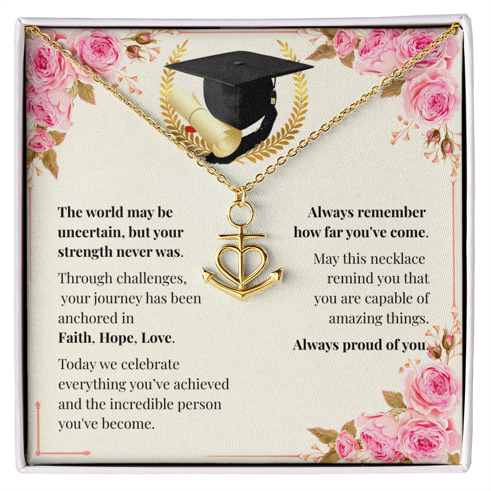Anchor Pendant Necklace - Graduation