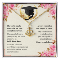 Anchor Pendant Necklace - Graduation