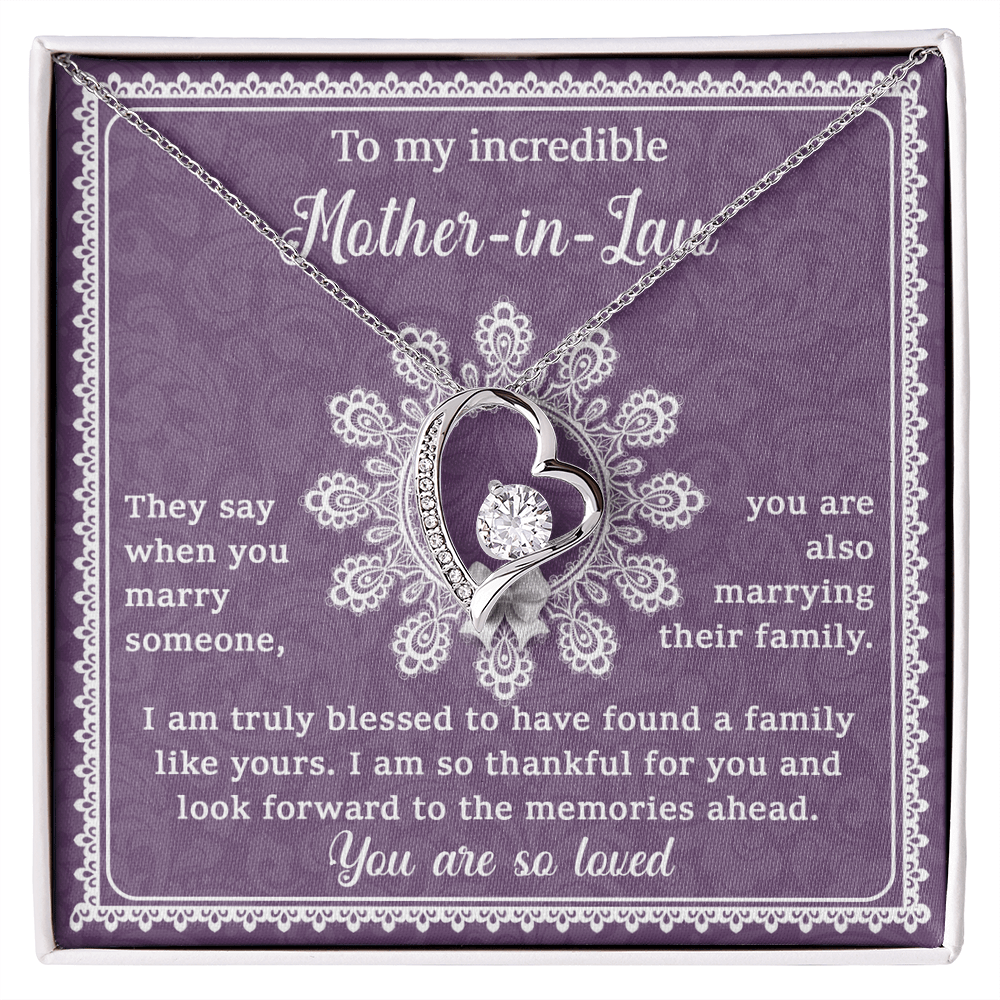 Forever Love Necklace – Mother - in - Law Love Gift - TreasuredTale