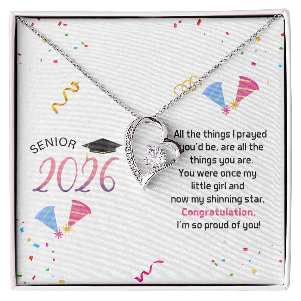 Forever Love Necklace - Senior Graduation, Gift for Daughter