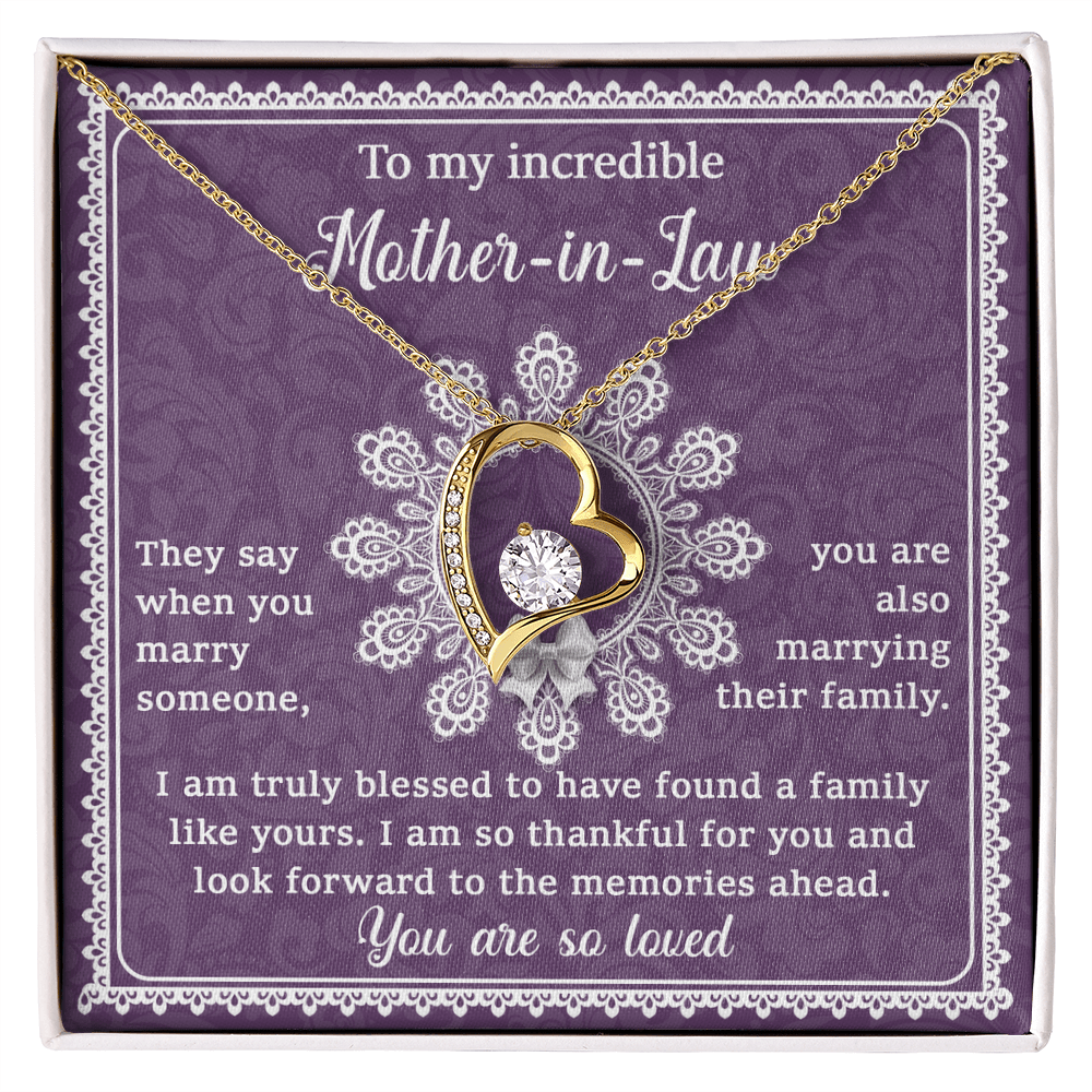 Forever Love Necklace – Mother - in - Law Love Gift - TreasuredTale