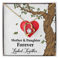 Forever Love Necklace for Mom from Daughter - Mother's Day Gift - Mother & Daughter Forever