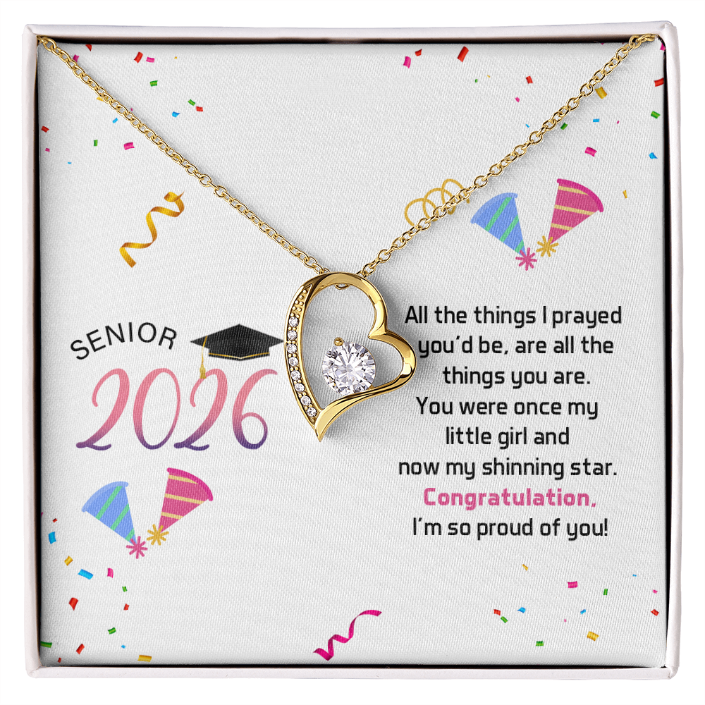 Forever Love Necklace - Senior Graduation, Gift for Daughter
