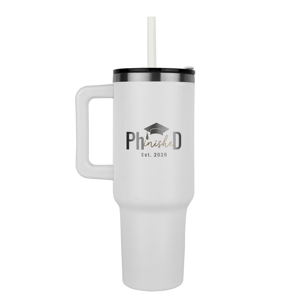 40oz Tumbler - Laser engraved - Phd