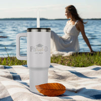 40oz Tumbler - Laser engraved - Phd