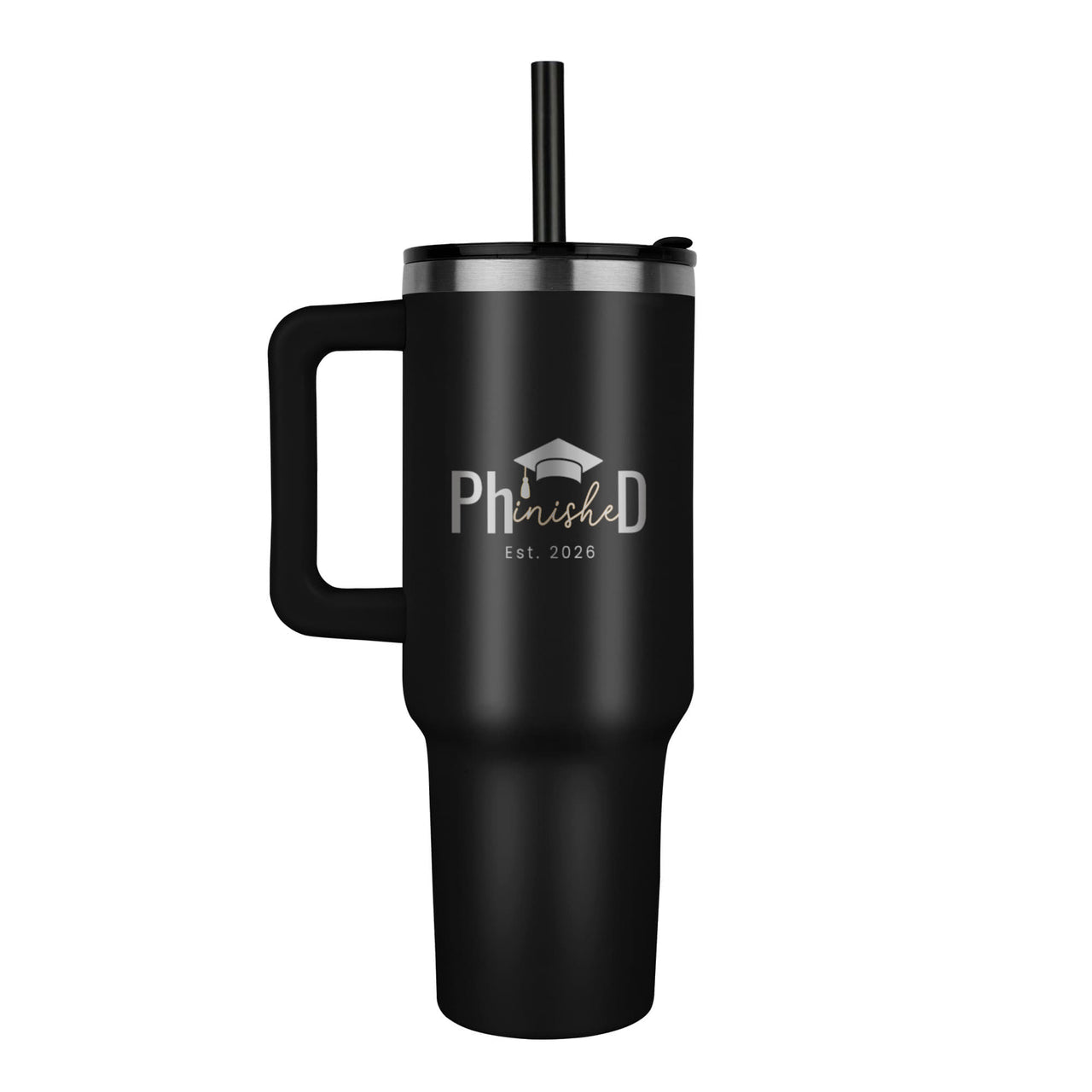 40oz Tumbler - Laser engraved - Phd