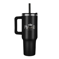 40oz Tumbler - Laser engraved - Phd