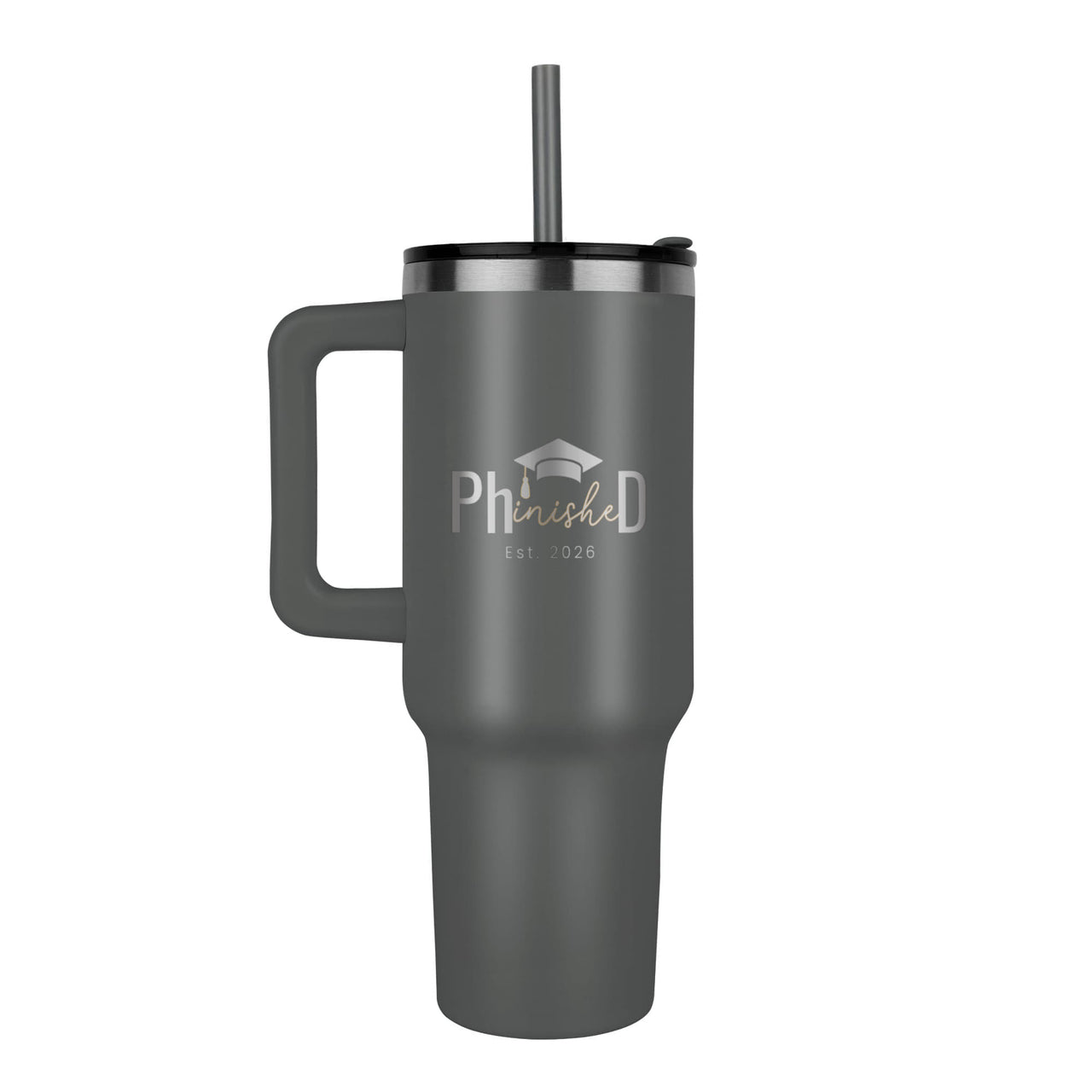 40oz Tumbler - Laser engraved - Phd
