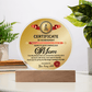 Acrylic Circle Plaque – World's Most Marvelous Mom Gift - TreasuredTale