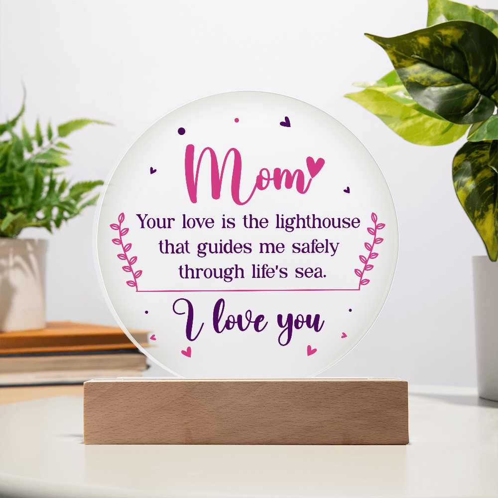 Acrylic Circle Plaque for Mom - Mother's Day Gift