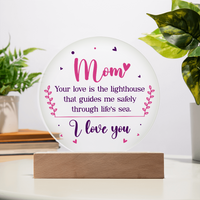 Acrylic Circle Plaque for Mom - Mother's Day Gift