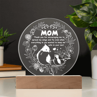 Acrylic Circle Plaque – Mom Gift to Spread Wings - TreasuredTale