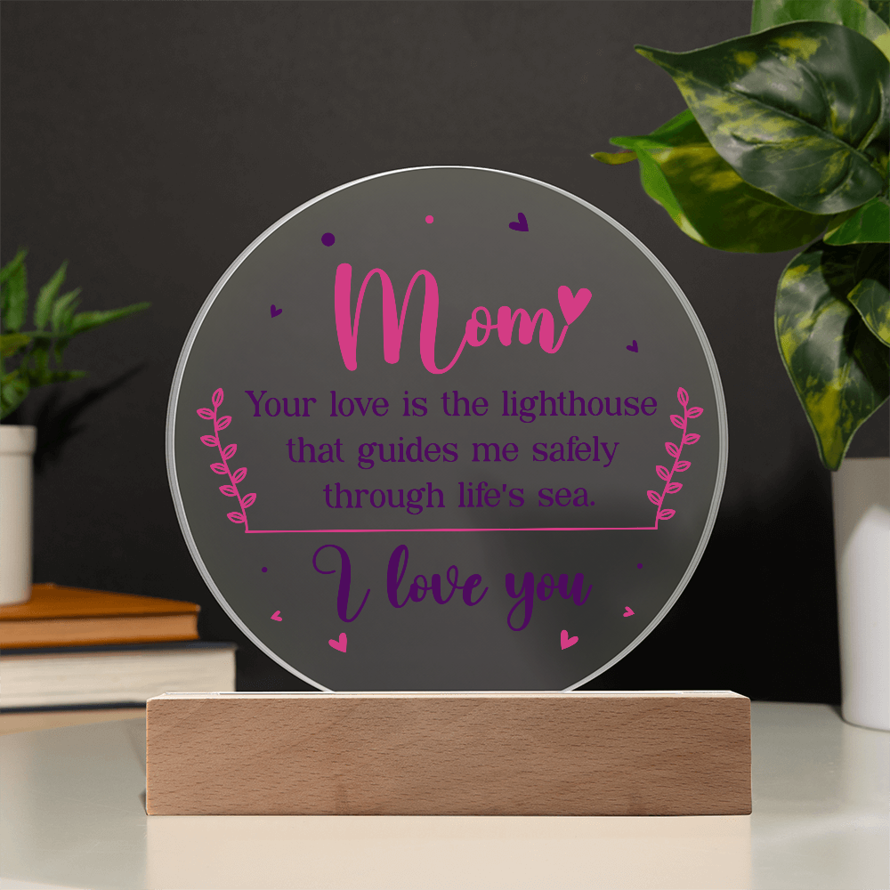 Acrylic Circle Plaque for Mom - Mother's Day Gift