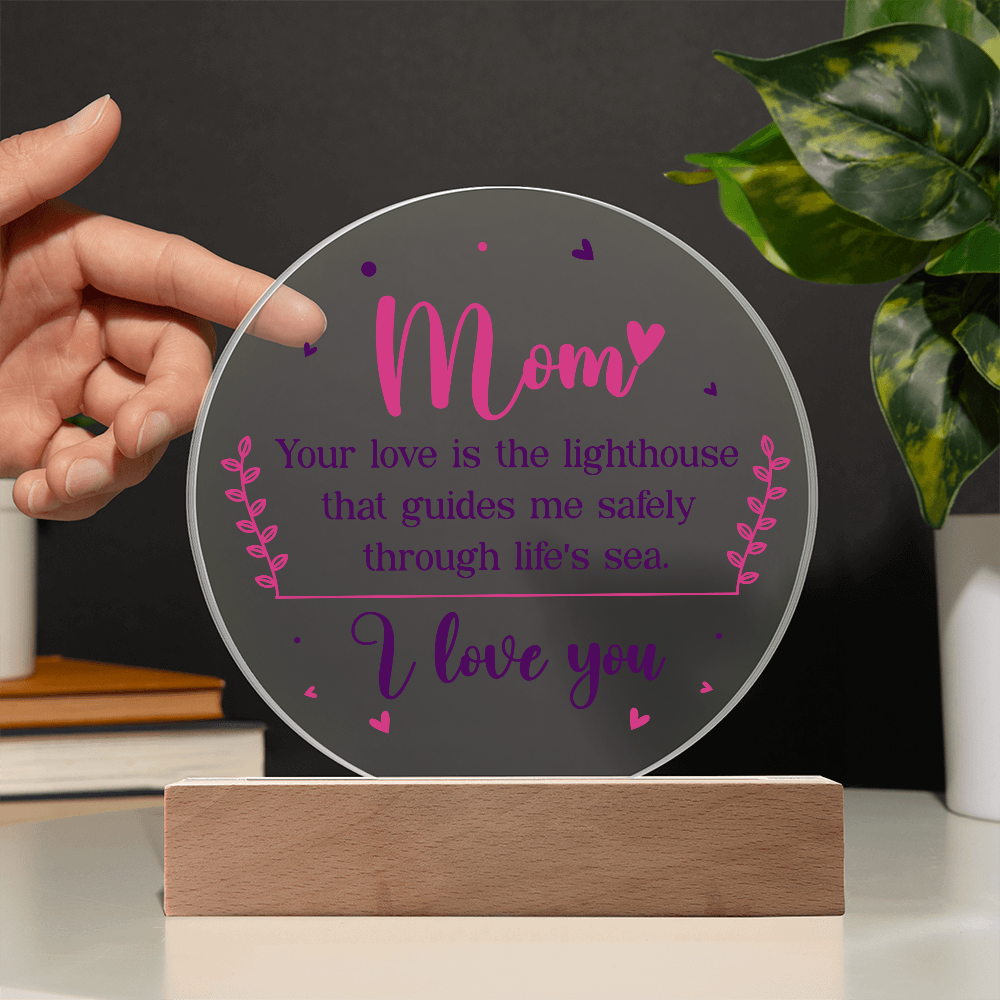 Acrylic Circle Plaque for Mom - Mother's Day Gift