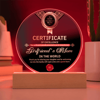 Acrylic Circle Plaque – Best Girlfriend's Mom Gift - TreasuredTale