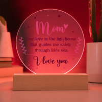 Acrylic Circle Plaque for Mom - Mother's Day Gift