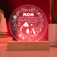 Acrylic Circle Plaque – Mom Gift to Spread Wings - TreasuredTale