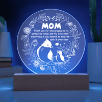 Acrylic Circle Plaque – Mom Gift to Spread Wings - TreasuredTale