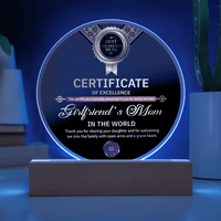 Acrylic Circle Plaque – Best Girlfriend's Mom Gift - TreasuredTale