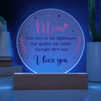 Acrylic Circle Plaque for Mom - Mother's Day Gift