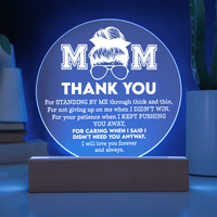 Acrylic Circle Plaque – Mom Gift of Patience and Love - TreasuredTale
