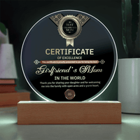 Acrylic Circle Plaque – Best Girlfriend's Mom Gift - TreasuredTale