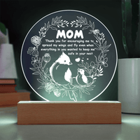 Acrylic Circle Plaque – Mom Gift to Spread Wings - TreasuredTale