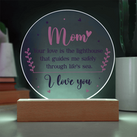Acrylic Circle Plaque for Mom - Mother's Day Gift