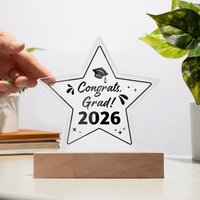 Acrylic Star Plaque - Graduation, Congrats Grad