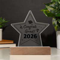 Acrylic Star Plaque - Graduation, Congrats Grad