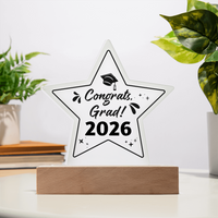 Acrylic Star Plaque - Graduation, Congrats Grad