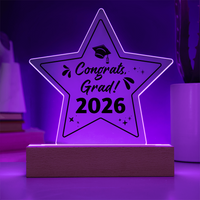 Acrylic Star Plaque - Graduation, Congrats Grad